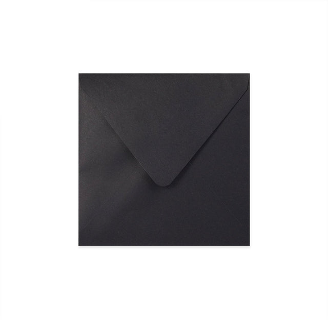 Paper Lined Envelopes Black + Gold Foil 160 x 160 mm