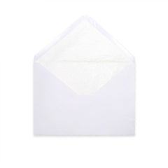 Paper Lined Envelopes White + White Fancy Paper 162 x 229 mm (C5)