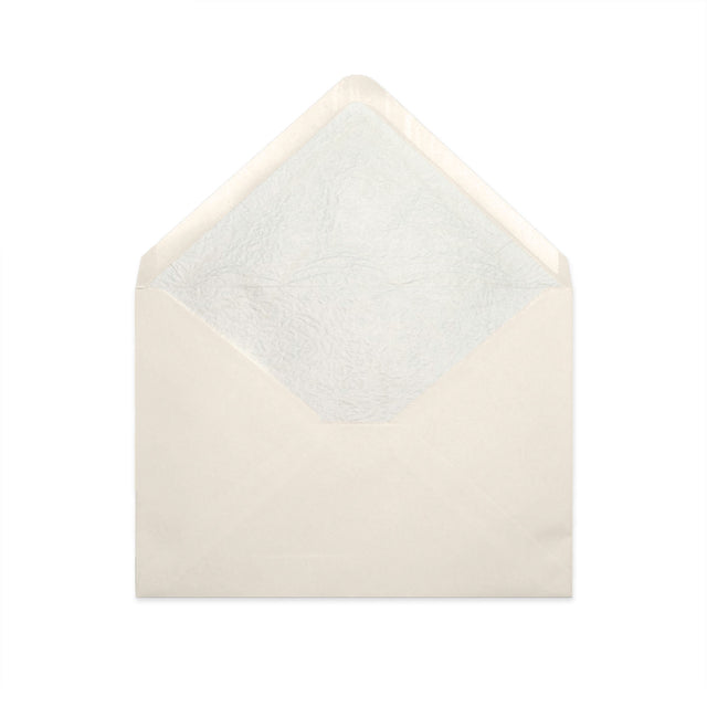 Paper Lined Envelopes Ivory + White Fancy Paper 162 x 229 mm (C5)