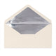 Paper Lined Envelopes Ivory + Silver Foil 110 x 220 mm (DL)