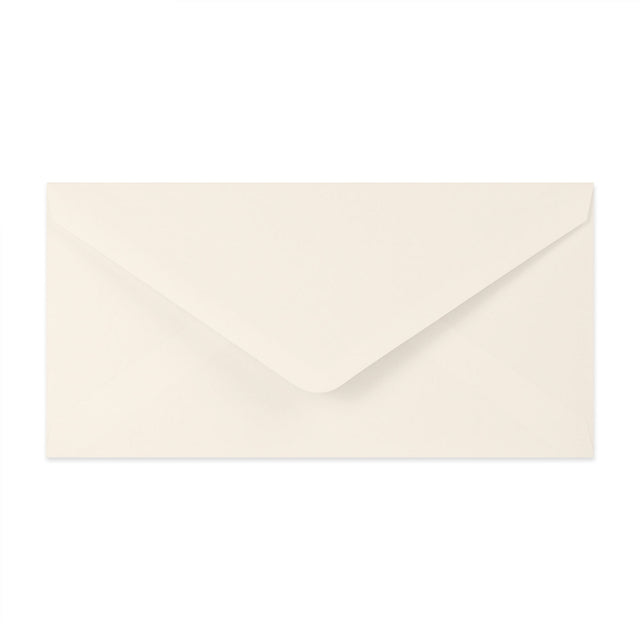 Paper Lined Envelopes Ivory + Silver Foil 110 x 220 mm (DL)