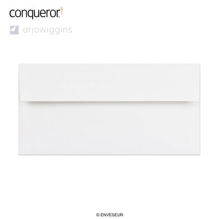 Lysende hvid Conqueror-konvolut 110x220 mm (DL)