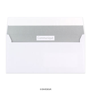 Hvid kommunikékonvolut 110x220 mm (DL)