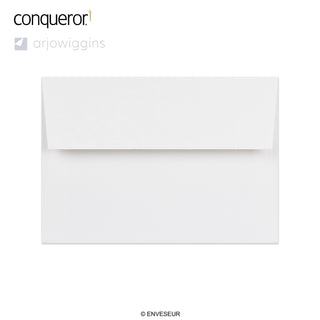 Lysende hvid Conqueror-konvolut 114x162 mm (C6)