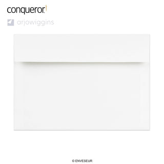 Lysende hvid Conqueror-konvolut 162x229 mm (C5)