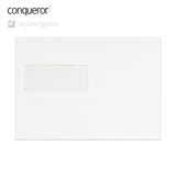 Lysende hvid Conqueror-konvolut 162x229 mm (C5)